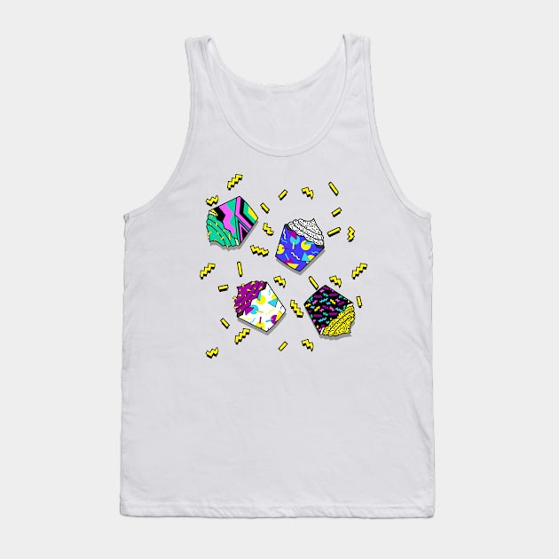 I love the eaties blue, 80s cupcakes Tank Top by B0red